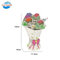 Großhandel hübsches pädagogisches Puzzlespiel, buntes Papier Blumen karton Malerei Design lustige Aktivitäten 3D-Puzzle