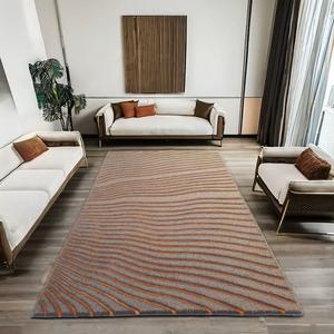 Tapis sculpté à poils coupés et bouclés, tufté à la main |   Tapis tufté à la main, du choix du design et de la couleur au résultat final pour le salon - Product Image 4