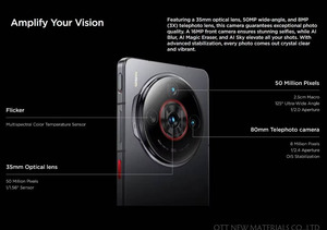 2024 Nubia Z60s Pro 5G Mobile 6.78 "1.5K OLED Snapdragon 8 Gen 2 5100mAh Batterie 100W LTE en anglais - Product Image 6