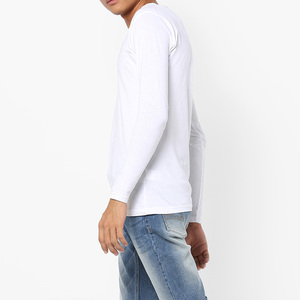 Camiseta de Manga Larga con Cuello Redondo para Hombre, Informal, de Algodón, con Logotipo Personalizado en el Frente - Product Image 3