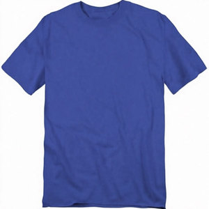 T-shirt décontracté pour homme, blanc, à manches courtes, col rond, coupe classique, 100 % coton tricoté, couleur unie, logo frontal, respirant - Product Image 5