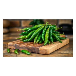 Fresh Green Chili Peppers Long Slim Farm Fresh Vegetables for Wholesale Supply - Product Image 5