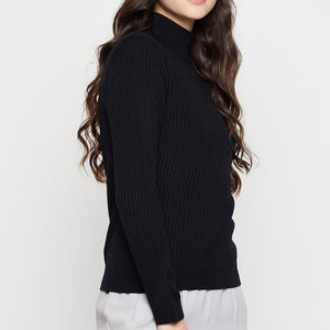 Suéter de Punto para Mujer, Cuello Alto, Corte Regular, Manga Larga, Invierno, Color y Logotipo Personalizados, Alta Calidad - Product Image 2