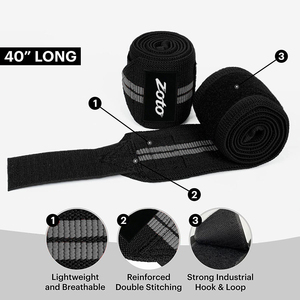 Bandes de soutien élastiques rembourrées pour le powerlifting avec logo personnalisé, sangles de soutien pour l'haltérophilie, vente en gros - Product Image 6