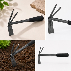 Azada de Alta Resistencia de 2 Puntas, Herramienta Manual de Jardín con Hoja Metálica Resistente para Desherbar, Remover la Tierra, Cultivar y Plantar - Product Image 2