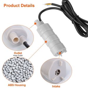 Pompe à eau submersible 12V pour arroseurs de jardin, douches de pelouse et véhicules de tourisme, avec une hauteur de refoulement maximale de 5 m et un débit de 1000 L/h - Product Image 4