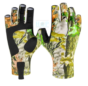 Fishing <b>Gloves</b> for Outdoor Sports Fingerless Sun Protection Breathable Quick Dry Non Slip Grip Flexible Stretch Fit for Fishing - Product Image 1