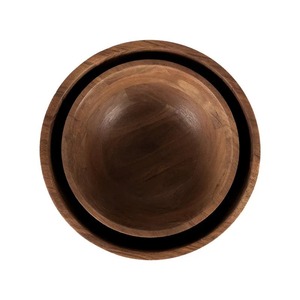 Tazón de madera hecho a mano con acabado natural, diseño Wabi Sabi, para frutas y aperitivos, sin recubrimiento, ecológico y artesanal. - Product Image 3
