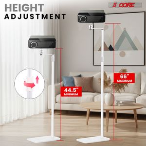 Support de projecteur universel sur pied réglable 66 pouces pour la maison, le bureau et le studio - Product Image 2