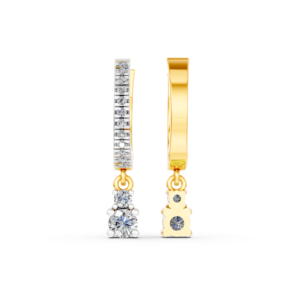 Boucles d'oreilles en or massif 14K 9K 10K 18K avec diamants de laboratoire certifiés IGI, fabricant de bijoux fins éthiques RJC ODM OEM, vente en gros EA501904 - Product Image 2