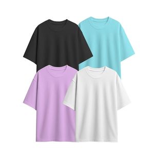Camiseta Oversize Multicolor para Hombre, Manga Corta, Corte Holgado, Colorida - Product Image 1