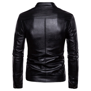 Custom <b>Men's</b> Genuine Leather <b>Jacket</b> Black Motorcycle Leather <b>Jacket</b> Manufacturers For <b>Men</b> - Product Image 3