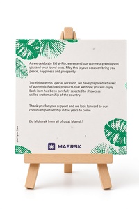 Custom Printed Cardboard Eco Display <b>Board</b> Digital Printing Eid Mubarak Gift Packaging Insert for Business Seasonal Greetings - Product Image 2