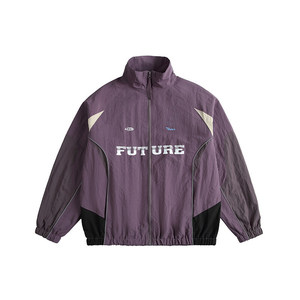 เสื้อแจ็คเก็ตวินด์เบรกเกอร์ไนลอนทรงโอเวอร์ไซส์สำหรับผู้ชาย ชุดวอร์มแบบซิป - Product Image 1