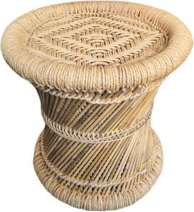 Handmade Natural Cane Bamboo Mudda Chair Barstool <b>Step</b> <b>Stool</b> <b>for</b> Adults, Kids, Garden Living Room, <b>Kitchen</b> Sitting Seating Fines - Product Image 3