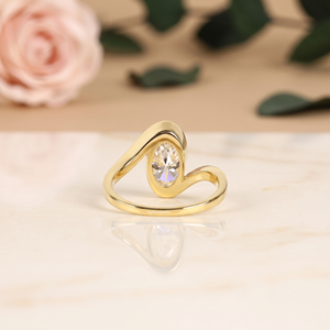 Anillo Abierto de Plata de Ley 925 con Moissanita Corte Pera, Joyería de Lujo para Compromiso, Anillo Solitario para Mujer, Joyería Fina Personalizada al por Mayor, Regalos - Product Image 2