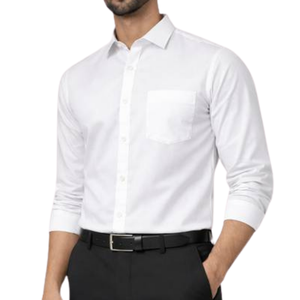 Men's Beige Long Sleeve Casual Shirt Turn-<b>down</b> Collar Solid Color Breathable Cotton Poplin Summer Shirts - Product Image 2