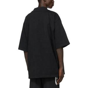 Venta al por mayor de sudadera de algodón de verano para hombre de talla grande logotipo personalizado impreso camiseta lisa con cuello simulado de gran tamaño 3D patrón de diseño - Product Image 2