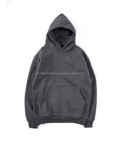 500 gsm haute qualité pull à capuche coton boxy blanc plaine pull à capuche fabricant recadrée goutte épaule hommes à capuche - Product Image 1