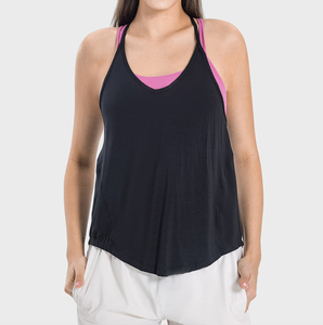 Custom Formal Breathable Solid Knitted <b>Tank</b> <b>Tops</b> <b>for</b> <b>Women</b> <b>Black</b> Backless Summer Beach - Product Image 2