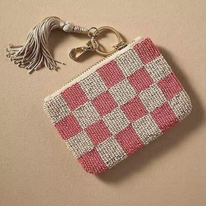 Monedero de moda con cuentas de camuflaje, estilo rayas naranjas, bordado a mano, con cremallera, mini bolsa, cartera, tarjetero, monedero para monedas - Product Image 2