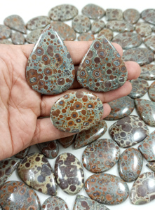 Loose Gemstones Bulk Supplier Natural Asteroid Jasper Cabochons Faceted Stones Healing Crystals Wholesale India - Product Image 6