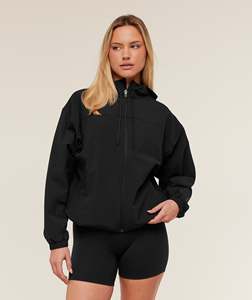 Veste de survêtement sans couture pour femme, coupe ajustée, extensible dans quatre directions, avec logo frontal, style Weekend Lifestyle - Product Image 2