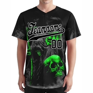 Maillot de baseball de haute qualité en sublimation, uniforme élégant à boutons pour les joueurs de l'équipe de baseball - Product Image 3