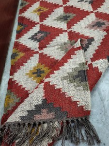 Tapis Kilim Rustique Style Ferme Tissé à la Main Bohème Géométrique Tribal pour Entrée, Couloir, Balcon, Décoration de Sol et d'Intérieur - Product Image 5