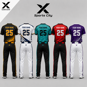 Ensemble de maillots de softball personnalisés pour hommes, numéros d'équipe personnalisés, fabricant en gros, coupe classique, kit de softball toutes saisons, vêtements de sport pour hommes - Product Image 2