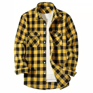 Chemises en flanelle à carreaux décontractées pour homme, printemps-automne, manches longues, douces, confortables, coupe ajustée, styles tendance pour homme - Product Image 5