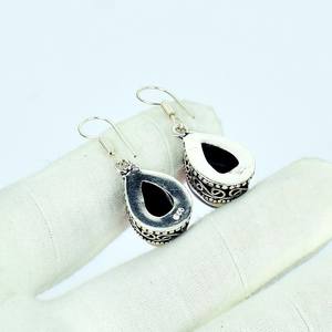 Triplet Fire Opal 925 Silver <b>Earrings</b> Handmade Boho Jewelry Statement Gift For Women <b>Men</b> - Product Image 5