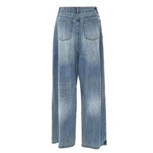 Jeans de Mezclilla para Mujer, 100% Algodón, Estilo Boyfriend, Corte Holgado, Casual, Color Sólido, Lavado, Cintura Media, Tejido, para Invierno - Product Image 2