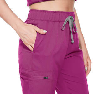 Unisex Premium Medical Scrubs <b>Set</b> <b>Doctor</b> Nurse Hospital Surgical Uniform Jogger Pants Top - Product Image 6