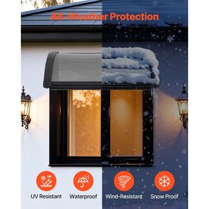 Tettoia per Porta d'Ingresso 24 X 24 con Staffa in ABS, Protezione da Pioggia, Neve e Sole, con Sistema di Drenaggio - Product Image 3