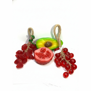 Strawberry Shaped Herbal Organic Whitening Soap | Dry Skin Cleansing <b>Bar</b> | Custom Shape OEM ODM Private Label Bulk Supply - Product Image 4