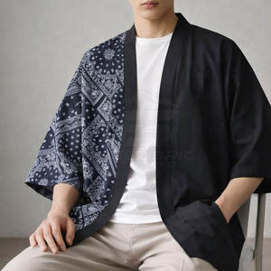 Chaqueta Kimono Japonesa Ligera y Cómoda para Hombre, de Invierno, en Tela de Algodón Suave Lavada, con Costuras Reforzadas, Servicio OEM, Alta Calidad - Product Image 6