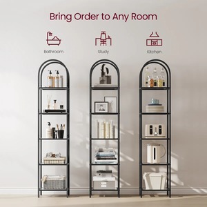 Étagère de rangement multifonctionnelle à 5 niveaux en acier inoxydable pour cuisine, salon, salle de bain, utilisation domestique à bas prix - Product Image 6