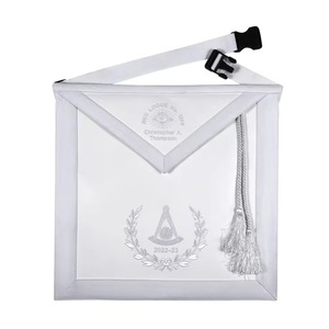 Cinturón Masónico Grand Master Blue Lodge, Cordones de Seda Cosidos a Mano en Terciopelo de Color Personalizado, Estilo Étnico, Uso en Catedral, Logotipo Personalizado - Product Image 1