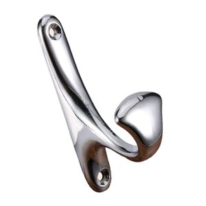 Single Coat Hat Hook <b>Wall</b> Mounted Hook Holder for Wardrobe Bathroom Entryway Heavy Duty Silver Metal <b>Wall</b> Hook for Coats - Product Image 2