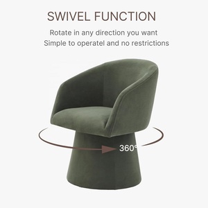 Sedia da pranzo girevole moderna accento poltrona <span class=keywords><strong>per</strong></span> scrivania sala da pranzo vanità camera da letto soggiorno lettura verde - Product Image 4
