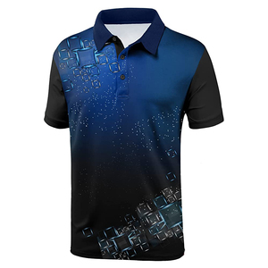 Anti-boulochage, nouveau design, tricoté uni, respirant, séchage rapide, sublimation pour chemises, logo personnalisé, doux, 100% coton - Product Image 2