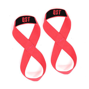 Sangles de levage en forme de 8 avec bande élastique pour poignet, double boucle, pour usage unisexe en salle de sport, avec logo personnalisé - Product Image 5