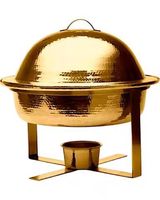 Chauffe-Plat en Acier Inoxydable Style Marocain pour Buffet, Réchaud de Service pour Traiteur, Hôtel, Restaurant, Banquet 33cm