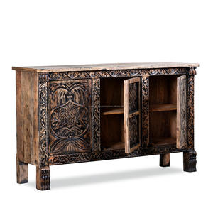 Moderno de primera calidad Industrial de madera maciza de mango de madera de gran tamaño aparador puerta elegante hecho a mano comedor hogar Bar almacenamiento - Product Image 4