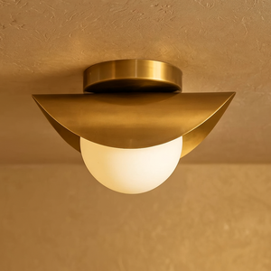 Lámpara de Techo CH de Latón Pulido Hecha a Mano, Diseño Antiguo Moderno de Mediados de Siglo, Artesanía de Uttarakhand Calvin - Product Image 3