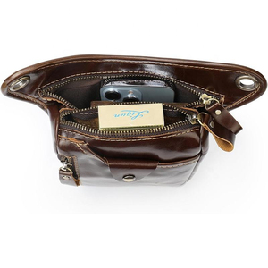 Sac banane unisexe en cuir, sacoche de jambe pour moto, sacoche d'outils, sacoche de taille, sacoche latérale pour téléphone portable, étanche, vintage, taille personnalisable - Product Image 4