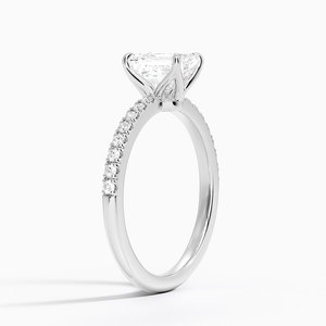 Bague SOJ 026 en argent 925, coupe émeraude, gravure antique, trois pierres en moissanite, couronne, certifiée GRA, 2 carats, couleur D, VVS1 - Product Image 2