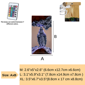 Lámpara de Resina Epoxi Personalizada, Lámpara de Resina Epoxi, Lámpara de Resina y Madera, Lámpara de Noche Personalizada, Regalo Hecho a Mano, Cumpleaños - Product Image 4