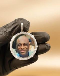 HipHop Moissanite <b>Memory</b> Pendant Custom Picture Pendant 925 Silver Pendant VVS Moissanite Diamond Picture <b>Frame</b> Pendant For Gift - Product Image 6